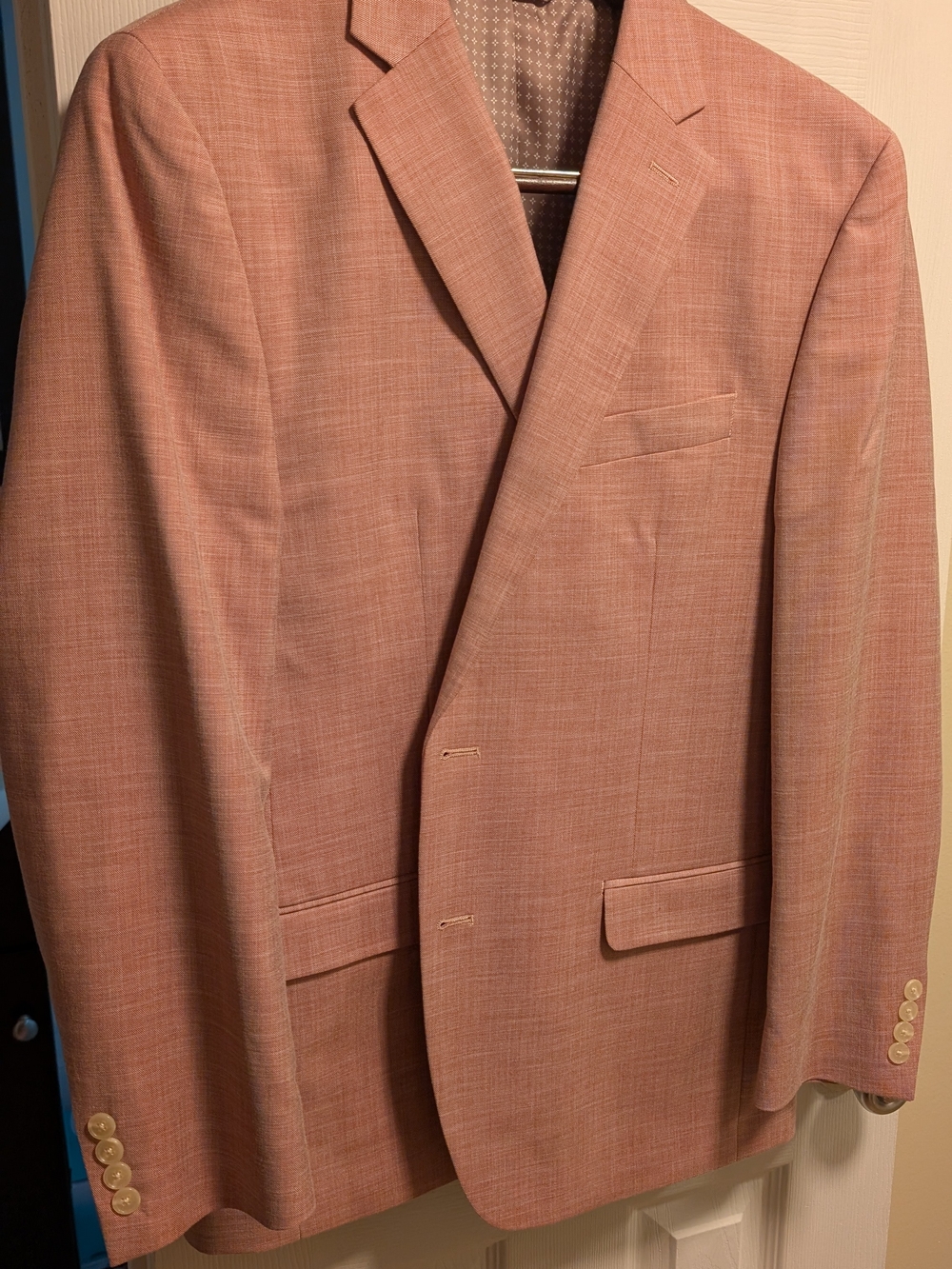 Chaps Salmon-Pink Single-Breasted Sport Coat - Picture 2 of 3